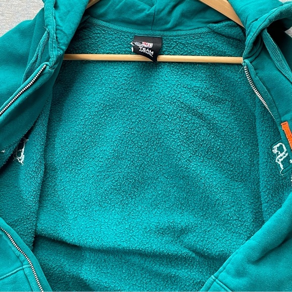 MIAMI Dolphins NFL Team Apparel Green Full Zip Hoodie Size Medium - Picture 7 of 11